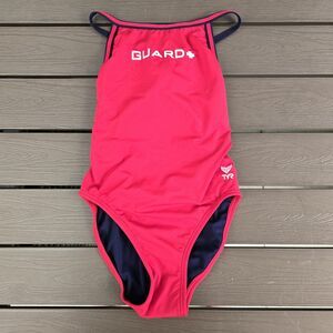 TYR Life Guard Diamondfit Red/Navy One Piece Women Swim Size 30 New No Tag